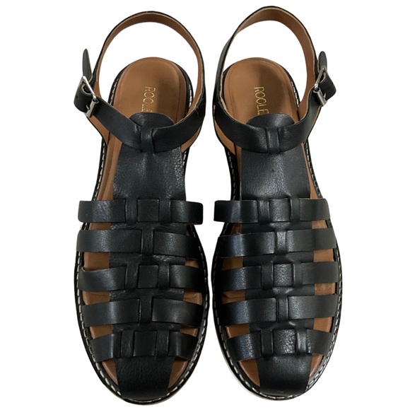 Roolee Shoes - Roolee Black Leather Fisherman’s Sandal, New in Box, Size 10